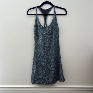 prAna womens deep Stellar Speckles Opal Built in‎ bra racerback dress size small